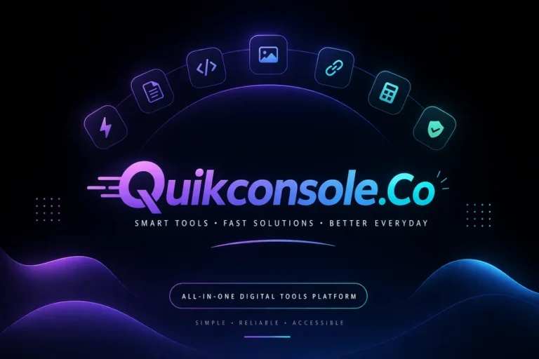 quikconsole .com Smart Online Tools for Everyday Users